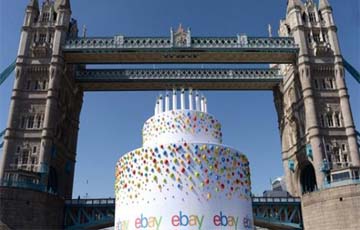 UK - Ebay celebrates 20th birthday with Thames cake PR stunt ebay
